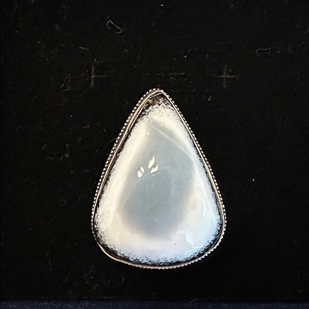 Sterling Silver Ring, Owyhee Blue Opal Gemstone